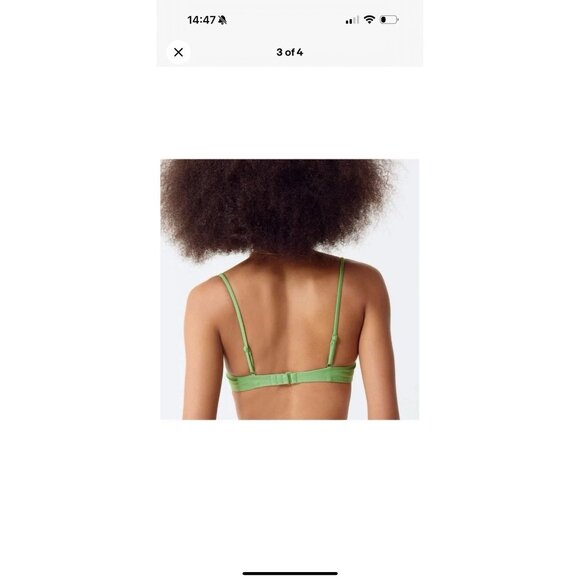 J. Crew Balconette Underwire Bikini Top 34B Rustic Willow Green BX612 NEW Y1 - Picture 3 of 4